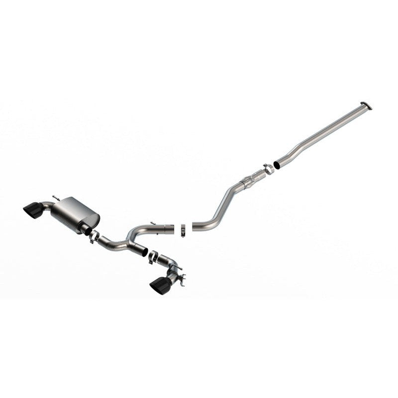 Borla ATAK Cat-Back Exhaust with 5-inch black chrome tips for 2022-2023 Hyundai Kona N.