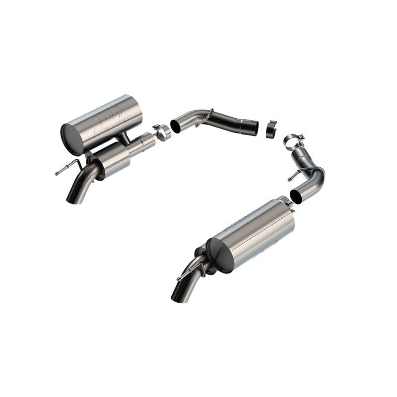 Borla S-Type axle-back exhaust system with T-304 stainless steel pipes and 2.75-inch turndown tips for Grand Wagoneer.