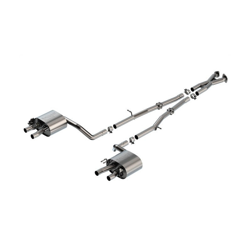 Borla 140936 S-Type Cat-Back Exhaust system for 2022-2023 Kia Stinger 3.3L featuring T-304 stainless steel piping.
