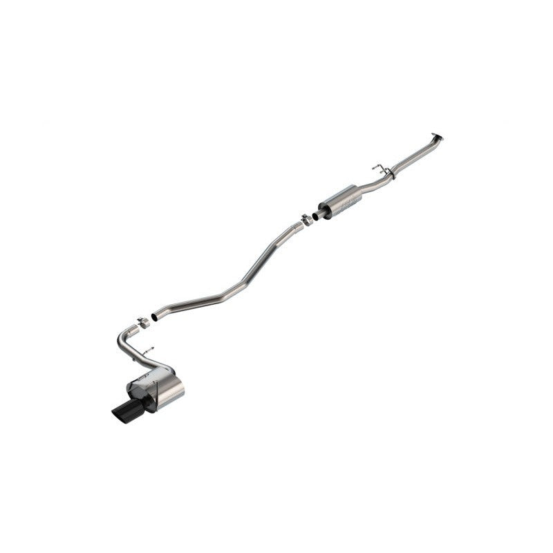 Borla T-304 stainless steel S-Type cat-back exhaust with 4.5-inch black chrome tip for 2022-2025 Honda Civic Sport.
