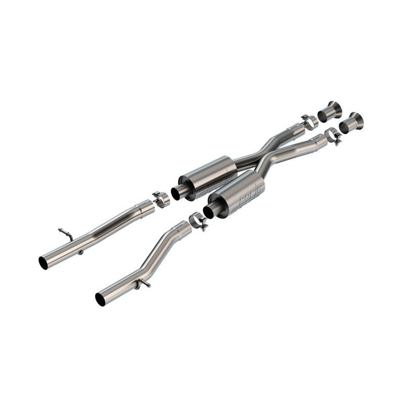 Borla 60739 T-304 stainless steel 2.5-inch S-Type mid-section with merge X-pipe for 2022-2025 Lexus IS500.
