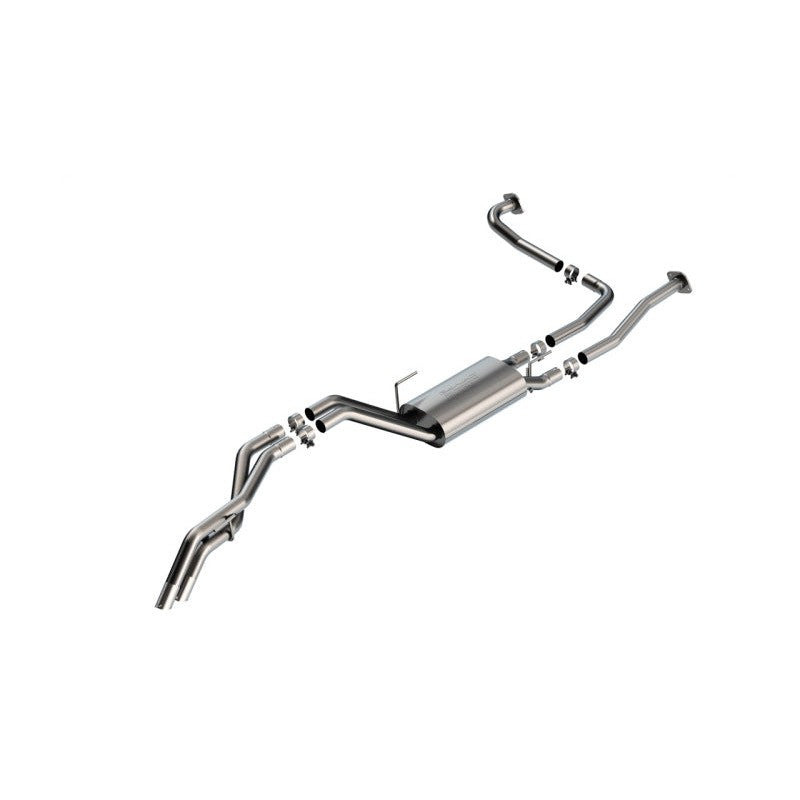 Borla S-Type Rock Crawler cat-back exhaust with turn-down tips for 2022-2026 Nissan Frontier 3.8L.