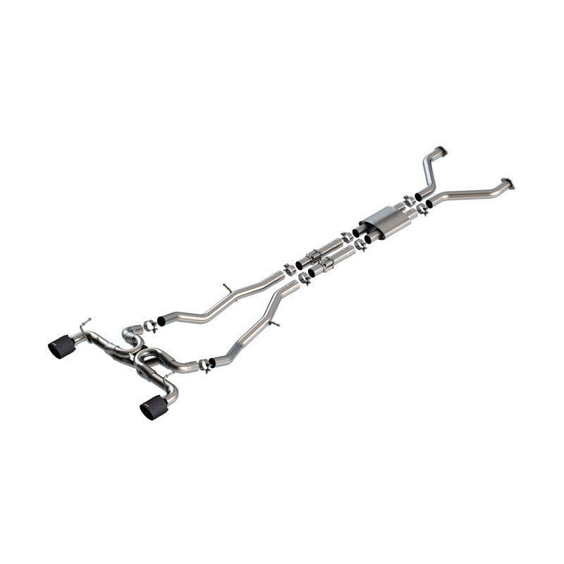 Borla ATAK cat-back exhaust for 2023-2025 Nissan Z featuring T-304 stainless steel and 4.5-inch carbon fiber tips