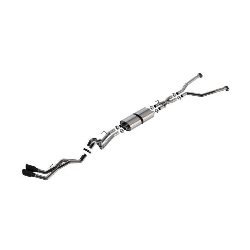 Borla S-Type True Dual Cat-Back exhaust system with 4.5 inch black chrome tips for 2022-2025 Toyota Tundra 3.4L