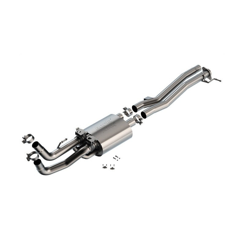 Borla 2.75-inch T-304 stainless steel ATAK mid-section with active exhaust valves and internal H-pipe for 2026 Ranger Raptor
