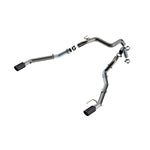 Borla 2.75-inch stainless steel tail pipes for 2024-2026 Ford Ranger Raptor with 4-inch carbon fiber tips.