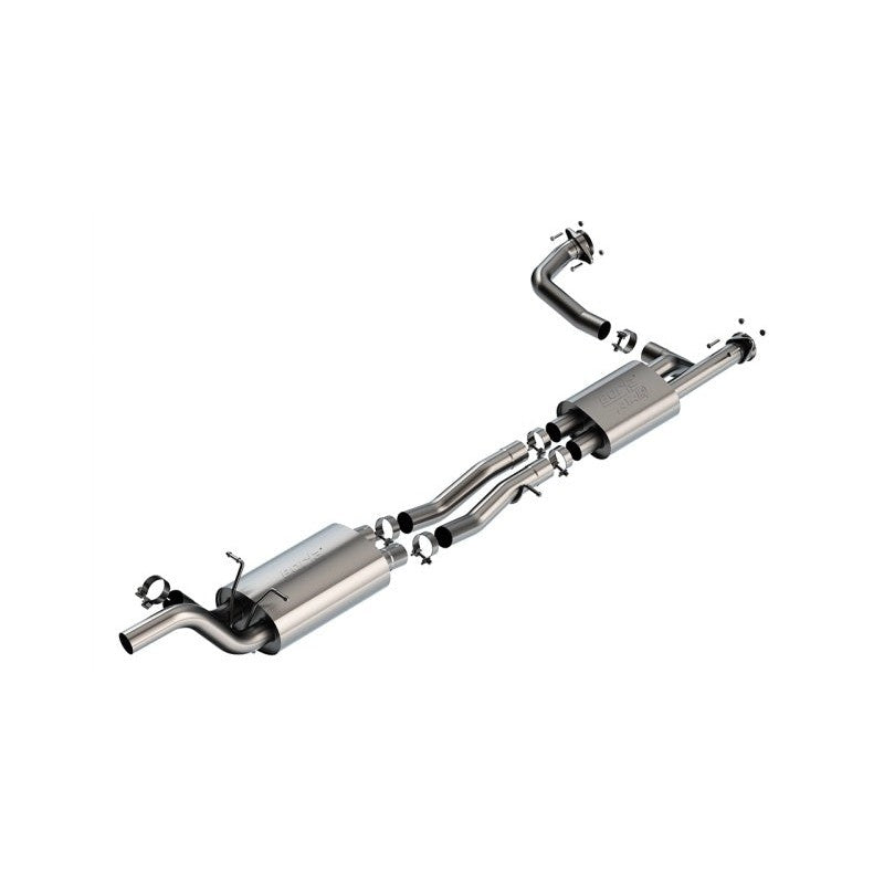 Borla 60756 ATAK 3-inch T-304 stainless steel exhaust mid-section with internal H-pipe muffler for RAM 1500 RHO.