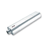 Borla XR-1 Multi-Core racing muffler 400115 in natural finish T-304 stainless steel with 3-inch center inlet and outlet.