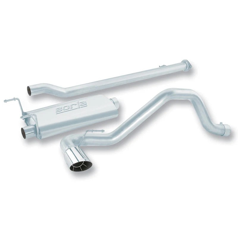 Borla stainless steel cat-back exhaust system with muffler and tailpipe for 1995-1999 Toyota Tacoma 3.4L V6.