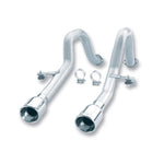 Borla 12649 straight-pipe cat-back exhaust with quad 4-inch polished stainless steel tips for C5 Corvette.