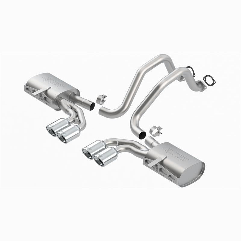 Borla Touring Cat-Back exhaust system with dual polished oval tips for 1997-2004 Chevrolet Corvette.