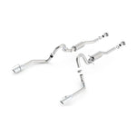 Borla ATAK T-304 stainless steel cat-back exhaust system with dual 4-inch chrome tips for 1999-2004 Ford Mustang.