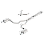 Borla ATAK Series 3-inch stainless steel cat-back exhaust system with dual 4-inch tips for 2015-2017 Mustang GT