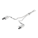 Borla ATAK cat-back exhaust system with mandrel-bent 2.5-inch piping and dual 4-inch black chrome tips.