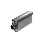 Borla CrateMuffler ATAK 3-inch offset/center 14-inch oval muffler in T-304 stainless steel for Chevrolet LS3 6.2L.