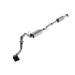 Borla Touring Cat-Back exhaust system with dual 4-inch black chrome tips for 2021-2025 Ford F-150 5.0L.