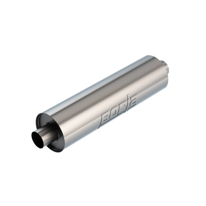Borla S-Type specialty muffler with 2.75 inch center in/out and un-notched weld-on necks.