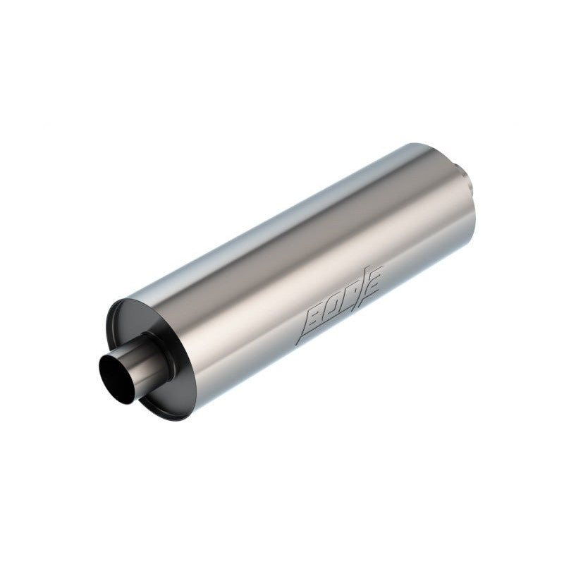 Borla 401663 Specialty Touring muffler with 3-inch center inlet/outlet and 24-inch T-304 stainless steel body.
