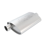 Borla ProXS universal oval muffler 40357 in stainless steel with 2.25 inch center and offset ports