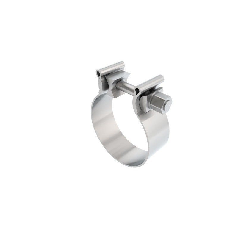 Borla 3-inch AccuSeal stainless steel exhaust band clamp with heavy-duty tightening bolt and hardware.