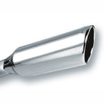 Borla 20246 universal exhaust tip featuring mirror-polished bright chrome finish and precision welds.