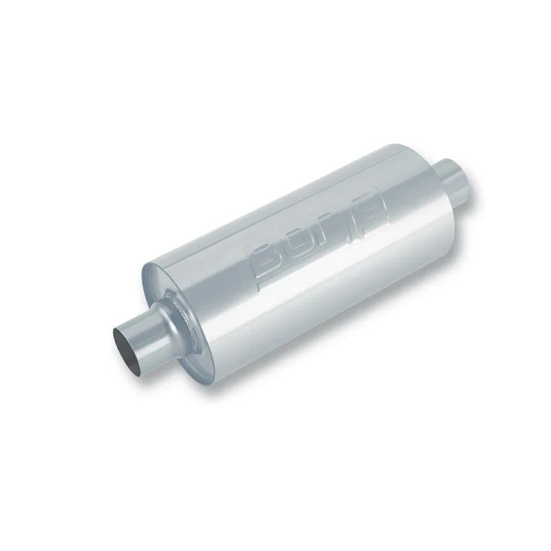 Borla XR-1 Multi-Core 2.5 inch stainless steel round racing muffler with natural mill finish