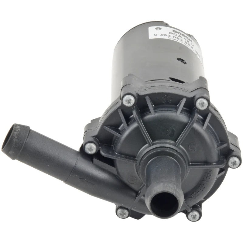 Bosch 50W electric auxiliary water pump, part number 0392022002, featuring an integrated electrical connector.