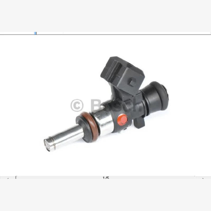 Bosch fuel injection valve assembly with electrical connector and precision fuel nozzle.