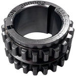 Precision CNC machined billet steel crankshaft timing sprocket for Ford GT500 Modular V8 engines.