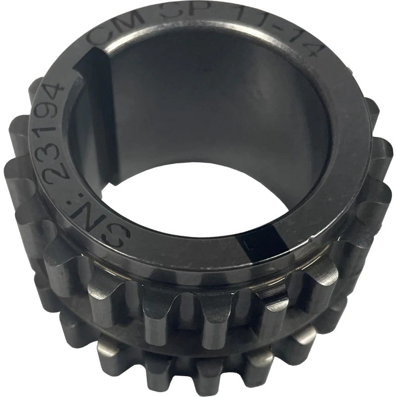 Boundary billet crankshaft timing sprocket for 2011-2014 Ford Coyote 5.0L V8 engines.