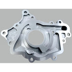 Boundary oil pump assembly for 5.0L Coyote engines featuring a machined billet backing plate