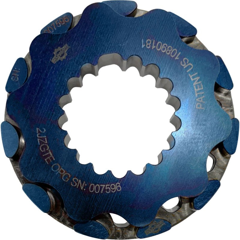 Boundary billet steel dual rotor oil pump gears with MartenWear finish for Toyota 2JZ engines.