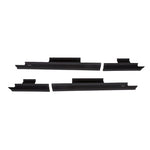 Black Bushwacker Trail Armor rocker panel and sill plate covers for a 4-Door Jeep Wrangler.