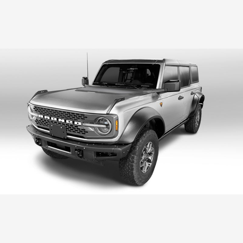 Set of four Bushwacker Extend-A-Fender Flares in matte black finish for a 2021-2026 Ford Bronco 4-Door.