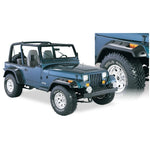 Bushwacker Cut-Out Style 4-piece matte black fender flares for 1987-1995 Jeep Wrangler YJ