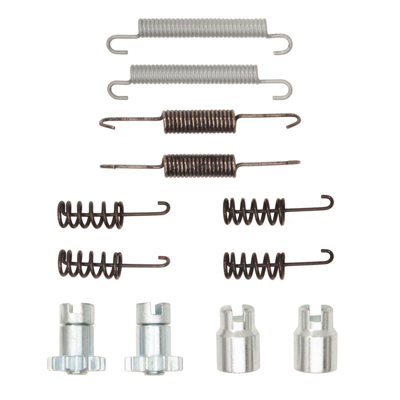 DFC 370-74015 parking brake hardware kit featuring various springs, pins, and clips for a complete axle service.
