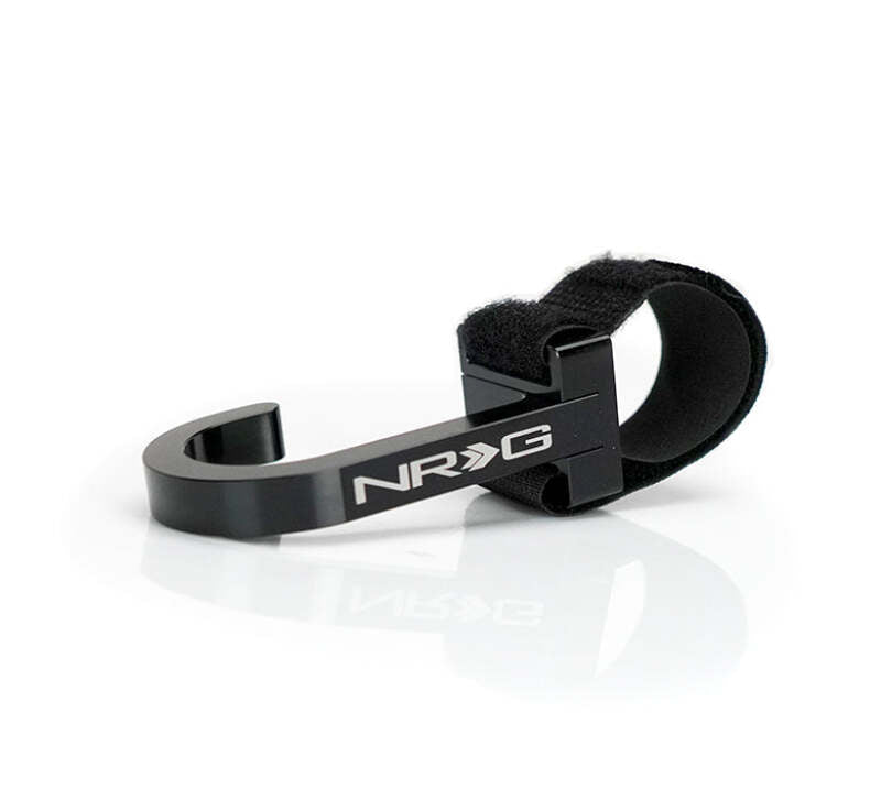 NRG Steering Wheel Hook, CNC Aluminum with Laser Logo - Black