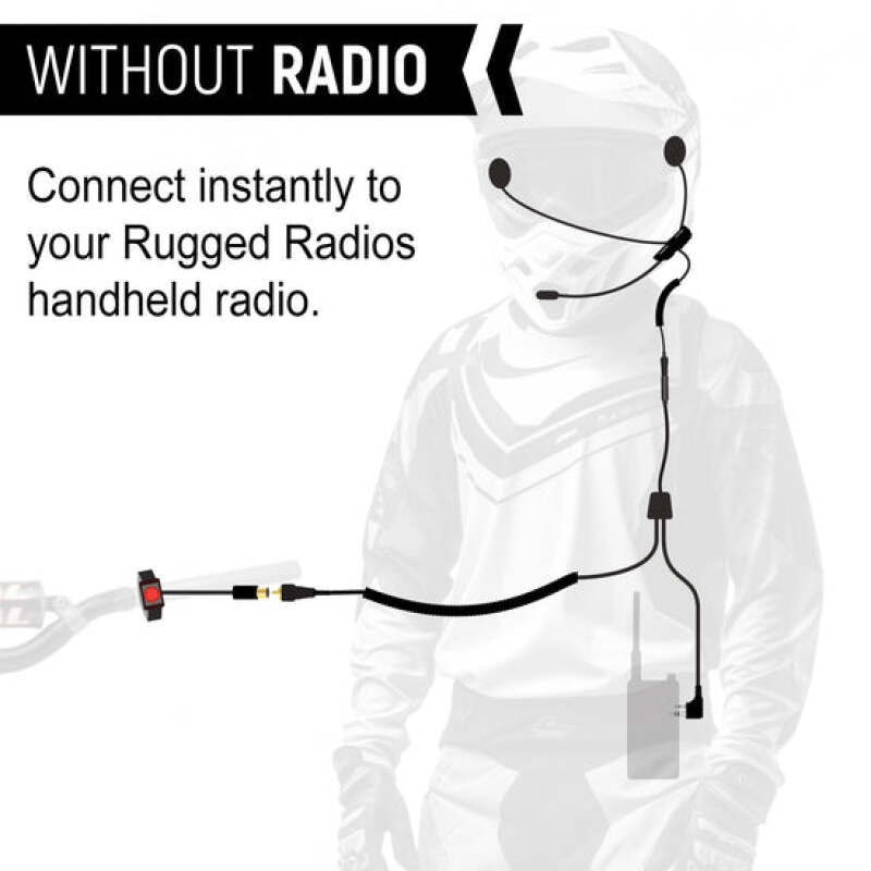 Rugged Radios CONNECT BT2 Bluetooth Moto Kit with R1 Handheld Radio