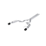 MBRP T304 stainless steel cat-back exhaust system with dual carbon fiber tips for 2024-2026 Ford Mustang GT