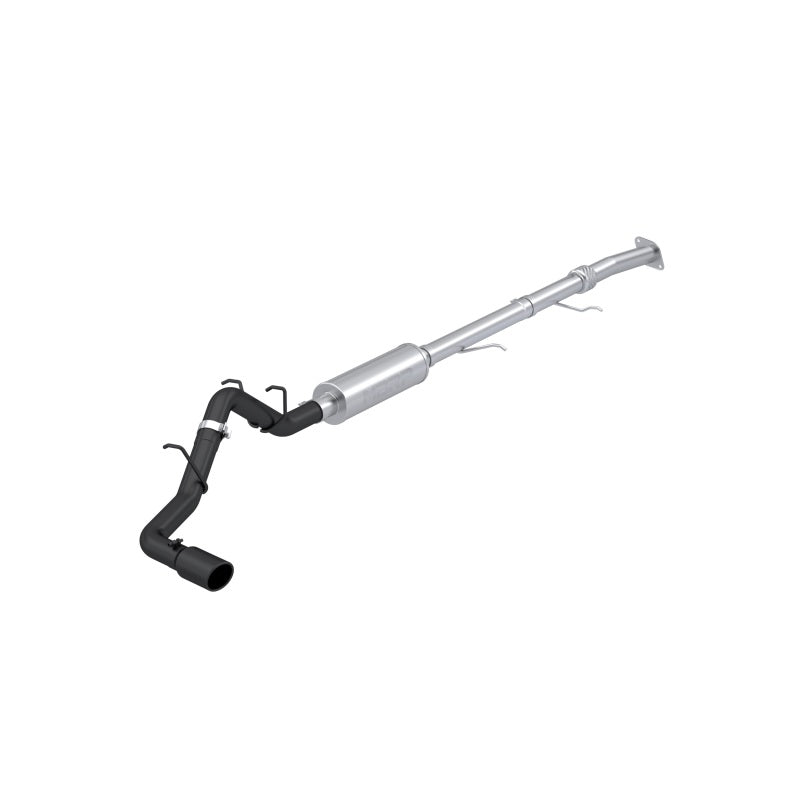 MBRP ARMOR BLK 3-inch aluminized steel cat-back exhaust system with a 4-inch black powder-coated tip