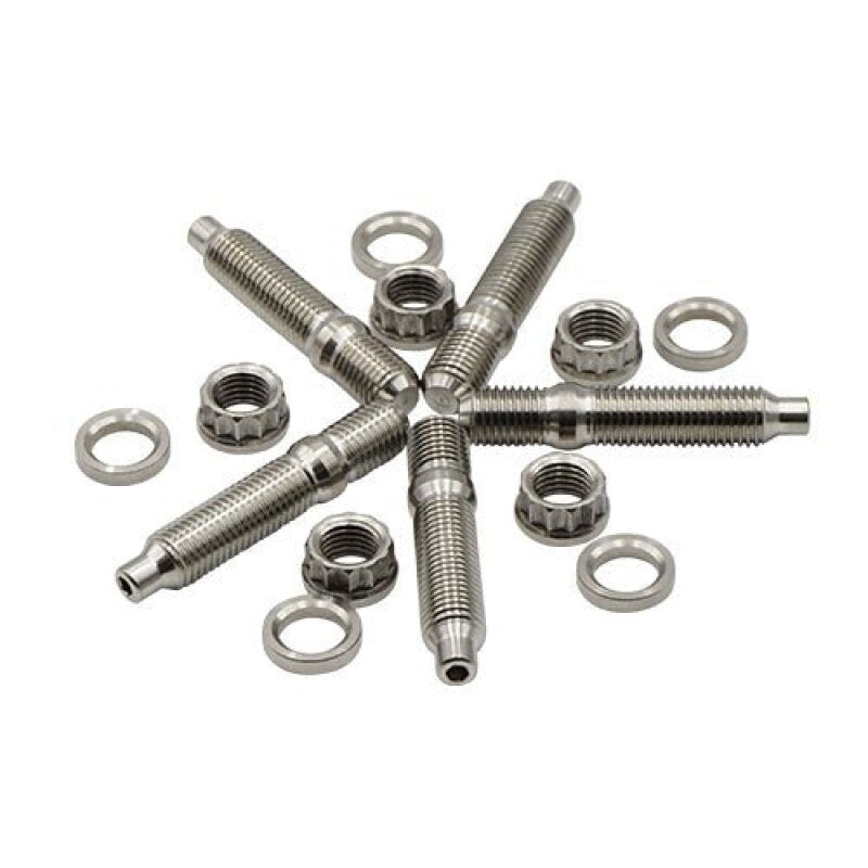Eleven BLOX Racing stainless steel M10x1.25 x 55mm manifold studs in a hardware kit.