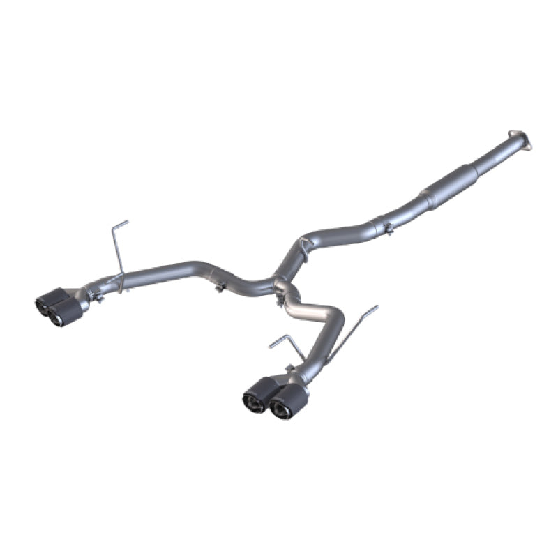 MBRP T304 stainless steel dual rear exit exhaust system with carbon fiber tips for 2011-2021 Subaru WRX and STI