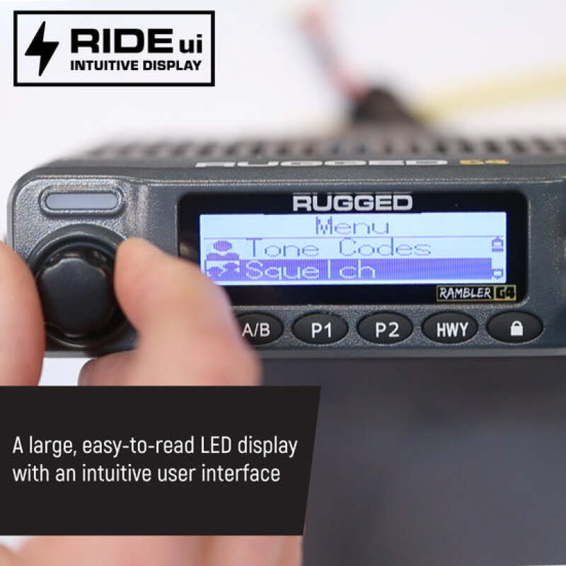 Rugged Radios Rambler G4 GMRS Mobile Radio Kit Lite with Stealth Antenna