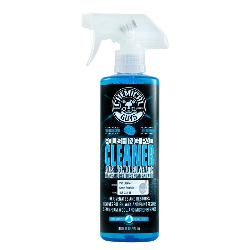 16oz bottle of yellow Chemical Guys Citrus-Based Foam and Wool Pad Cleaner with a flip-top cap
