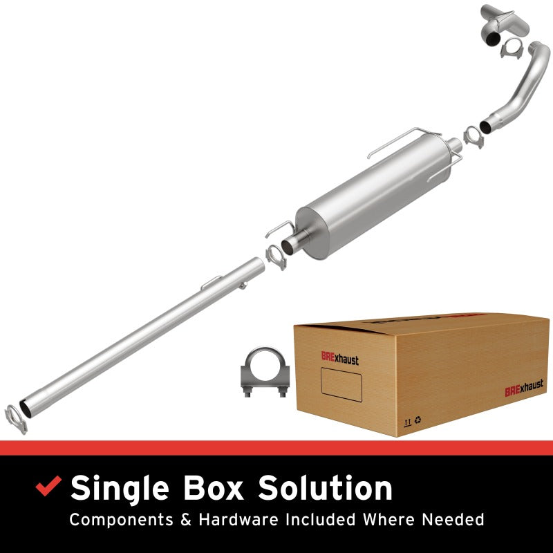 BRExhaust 106-0029 aluminized steel direct-fit exhaust kit with mandrel-bent pipes and u-bolt clamps.
