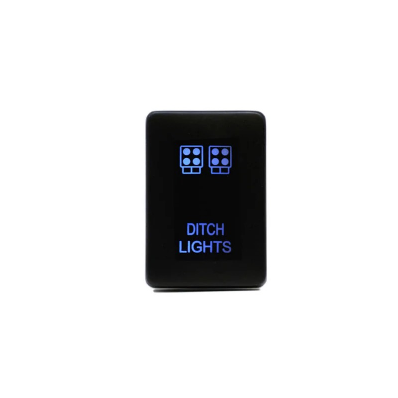 Cali Raised LED small style Toyota OEM ditch light switch with laser-etched graphic icon