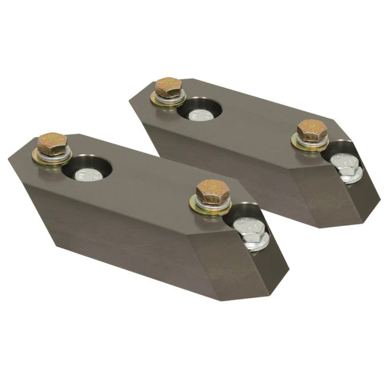 Hard-anodized billet aluminum Carli sway bar drop brackets for lifted 2013-2023 Ram 2500 and 3500 trucks