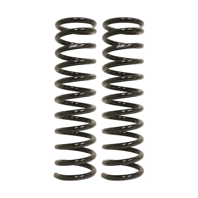 Pair of black powdercoated linear rate front lift coil springs for 2013-2023 Ram 2500 Hemi trucks