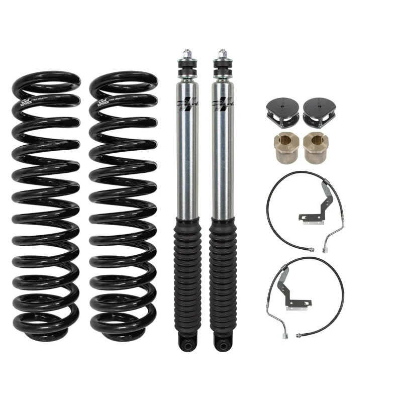 Carli Signature Series suspension leveling kit including coil springs, shocks, and adjustable track bar for Ford F-250.