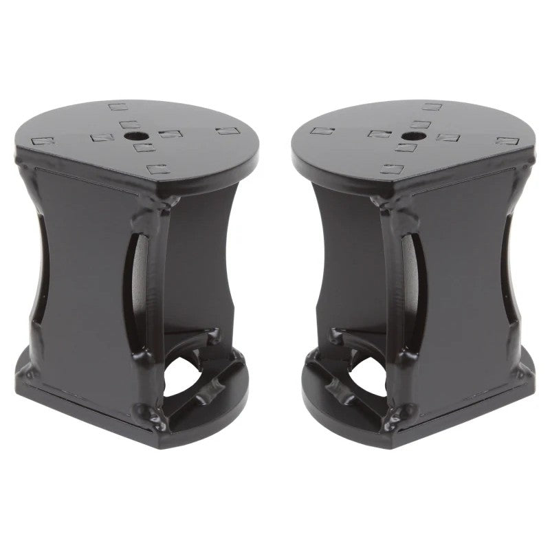 Carli Suspension black powdercoated fabricated steel front bump drop bracket for 2017-2023 Ford Super Duty trucks.